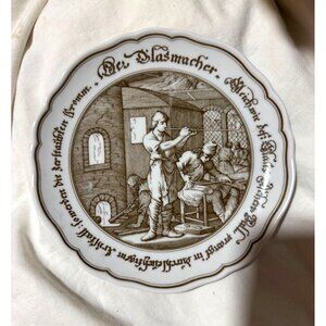 Hutschenreuther Germany Decorative Plate "Der Glasmacher" Exclusiv Für Pieroth P
